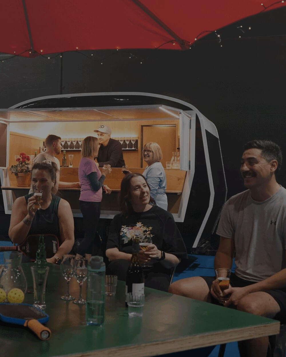 Friends celebrating at a private party