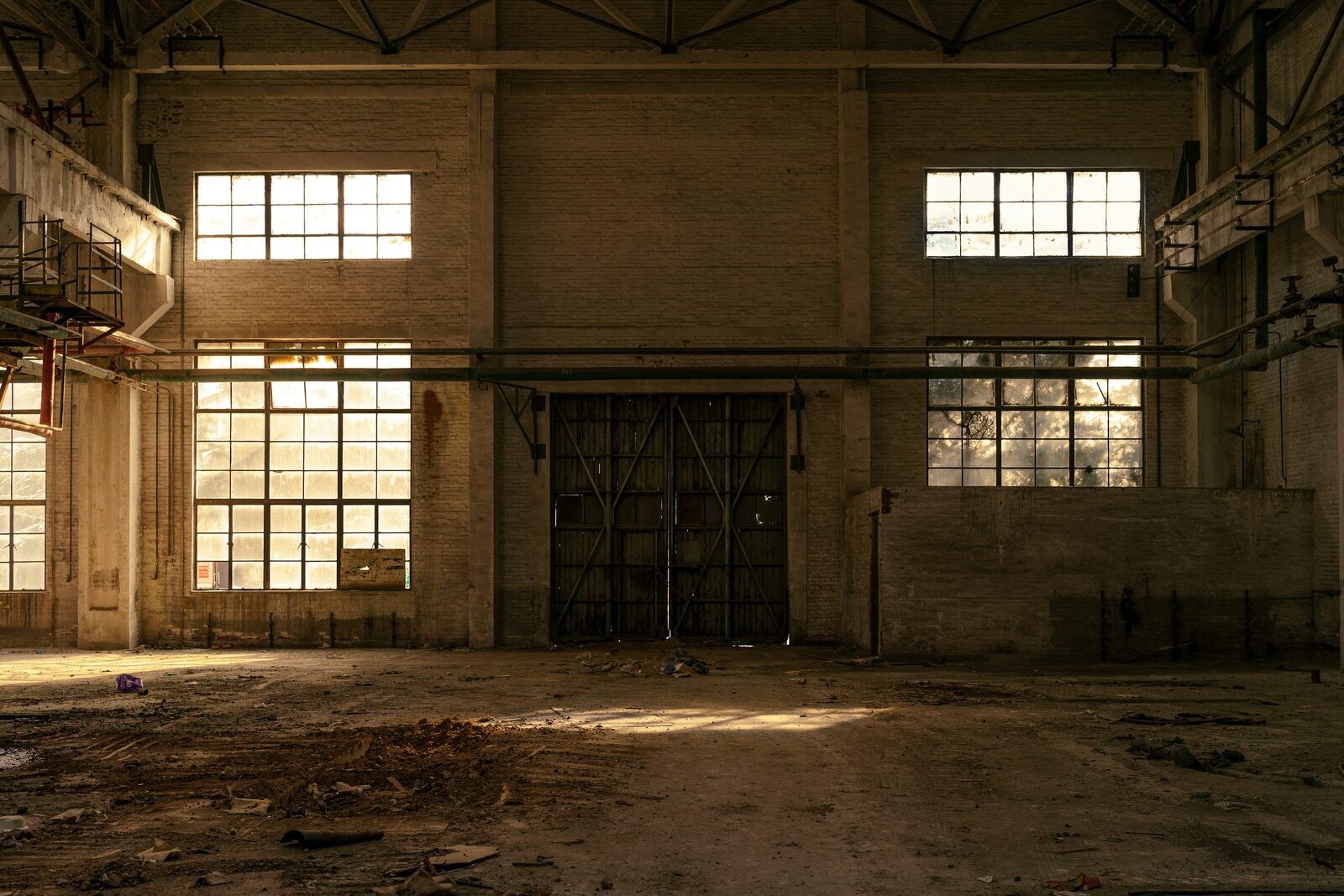 The industrial interior of The Shed
